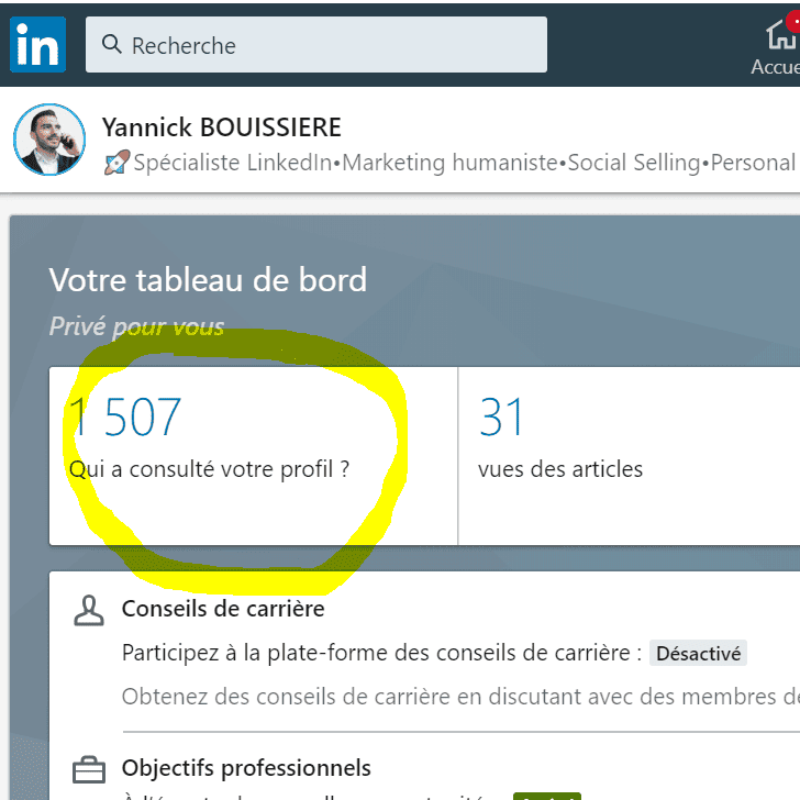 comment voir son profil linkedin comme un visiteur