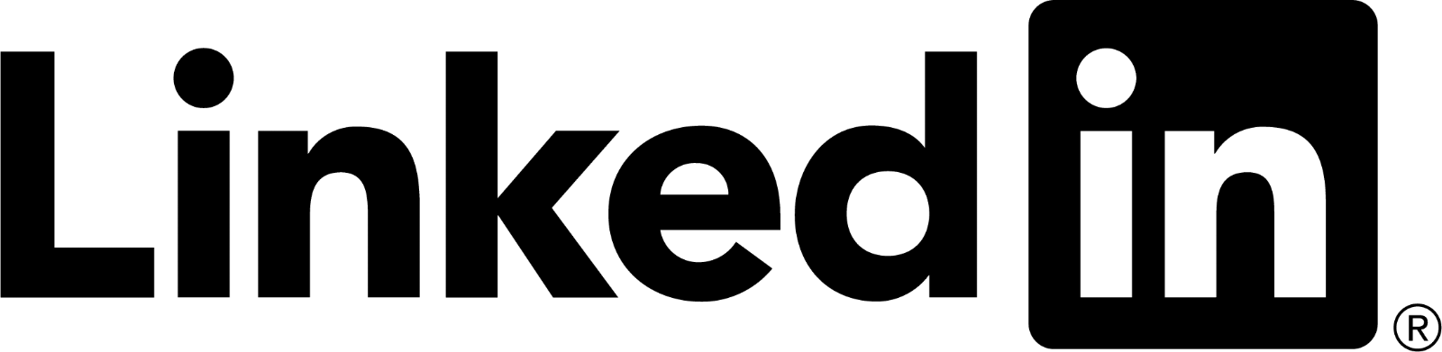 Black LinkedIn logo