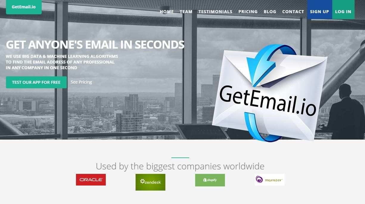 GetEmail.io to extract emails