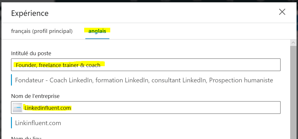 LinkedIn mette il tuo profilo in un'altra lingua - © Proinfluent