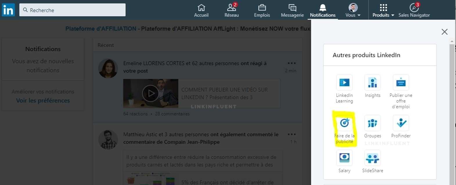Pixel LinkedIn and LinkedIn insight tag - LinkedIn tutorial in French - Proinfluent