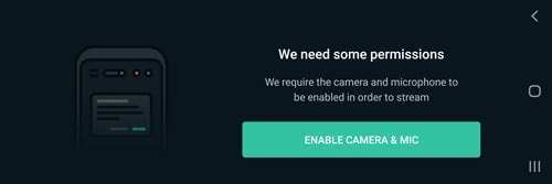 Restream on mobile: connect camera and microphone