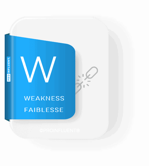 SWOT analysis: weaknesses