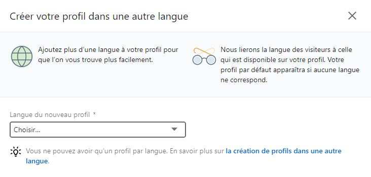 Traducción de LinkedIn™: crear un perfil en otro idioma
