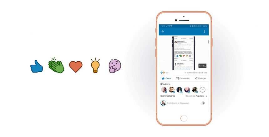 LinkedIn is inspired by Facebook and launches reactions